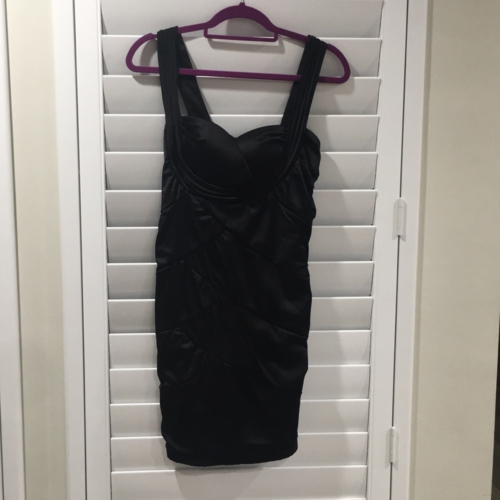 Short black mini dress